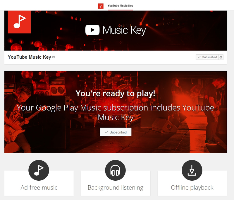 Illustration for article titled Friendly Notice: YouTube Music Key is rolling out already to some. (UPDATED!)